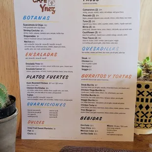 Menu 9/22