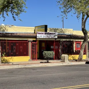 a car parked in front of the restaurant