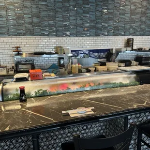 sushi and sashimi, interior