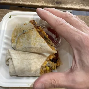 Veggie breakfast burrito