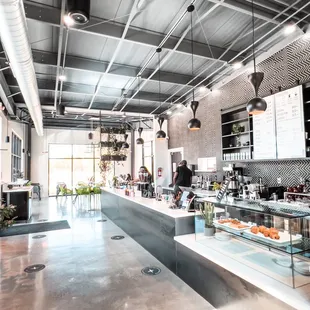 the interior of a restaurant