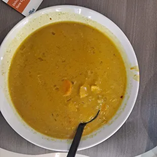 Golden Curry Soup: so smooth, warm with spice and carrots &amp; potatoes.