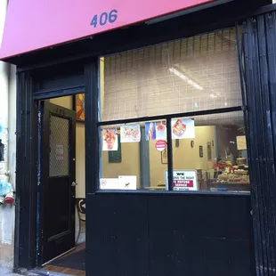 the front of the building