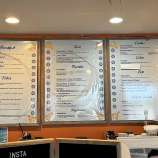Menu board