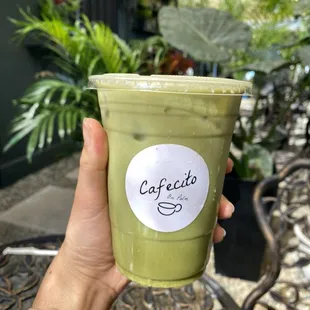 dirty matcha (1 shot of espresso)