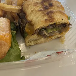 Grilled Steak &amp; Cheese panini