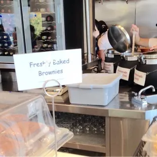 If coffee doesn't warm you up go for one or all three soups on hand, then reward your choices with a brownie.