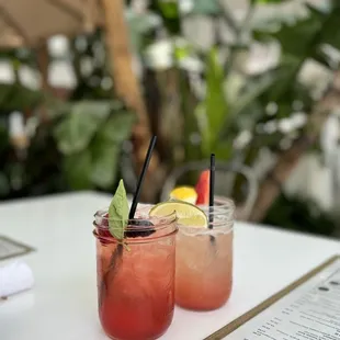 Fresh berry lemonade mocktail