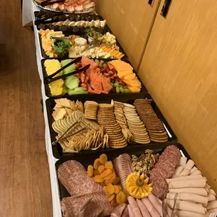 Antipasto,Assorted Cheeses, Crackers,and Fresh Fruit