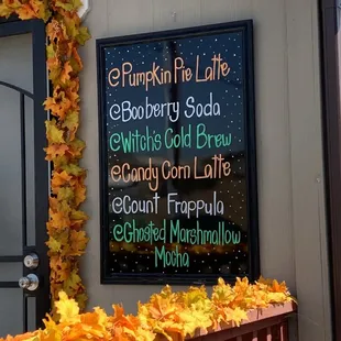 Fall specialty drinks