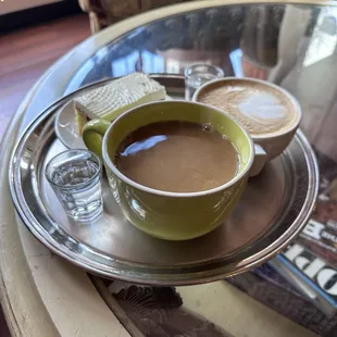 Black and gold! Large coffee! Delicious