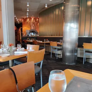 a glass of water on a table