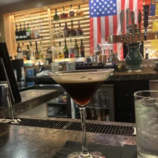 Espresso martini, nice selection and a few tvs
