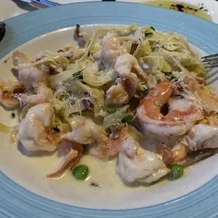 Shrimp carbonara--so delicious