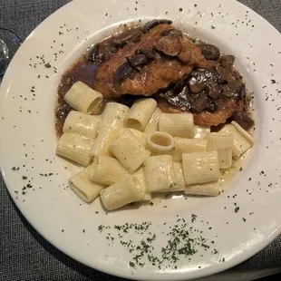 Chicken Ala Marsala with Alfredo