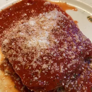 Lasagna with sausage and mushrooms