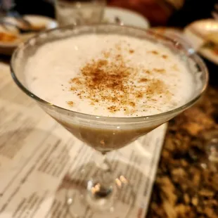 Eggnog martini