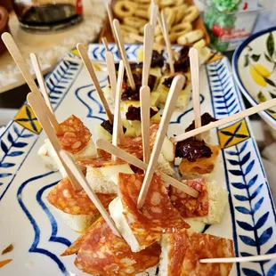 We're always offering samples of specialty Italian salume, cheeses, and other treats.