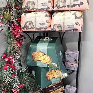 Our tower of panettone even includes gluten-free options!