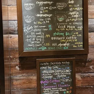 Drink menu