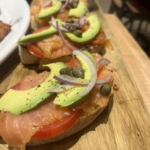 Avocado toast with smoke salmon