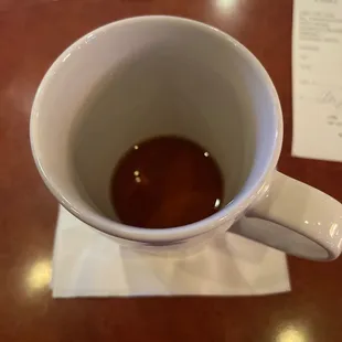The bottom of a delicious cup of coffee!