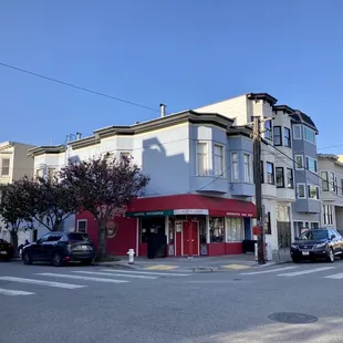 the corner of a street