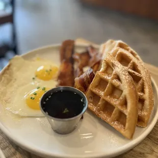 food, waffles