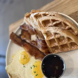 waffles, food
