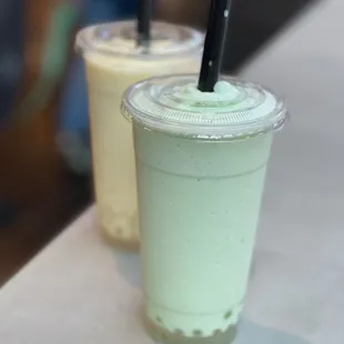 two cups of iced coffee