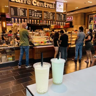 customers in a coffee shop