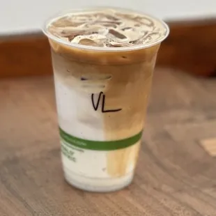 Iced vanilla latte