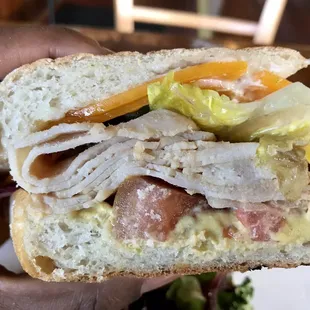 Inside the Turkey and Cheddar Sandwich