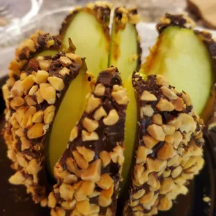 Here's how I want to eat my "Apple a Day" - chocolate, caramel and peanut - SO YUMMY!!