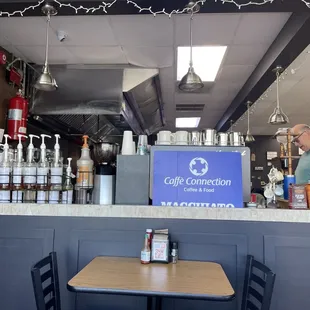 a man standing at the counter