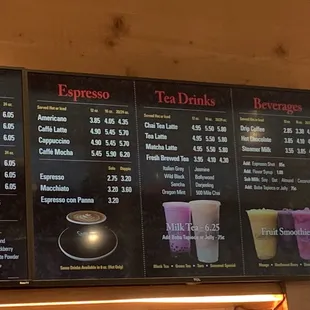 Drink menu - part 1