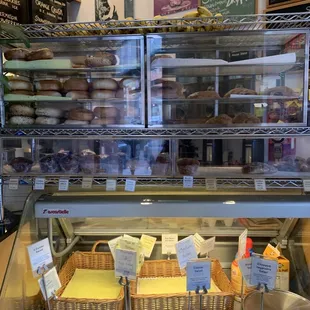 a display of pastries and pastries