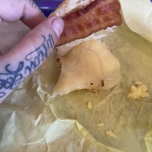 Hair in my food Cleary you can see this hair is melted in the cheese.