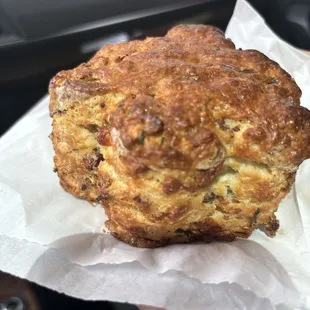 Cheddar bacon chive biscuit...YUM!