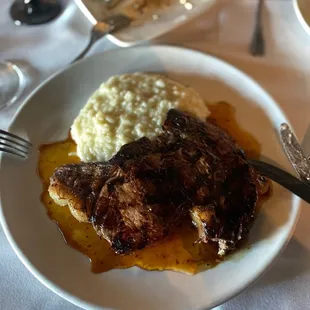 Ribeye in orange sauce