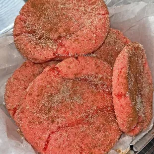 Strawberry Snickerdoodle Cookies