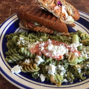 Chicken chipotle with cilantro pesto salad