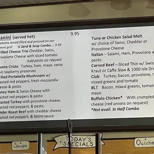 Panini Menu