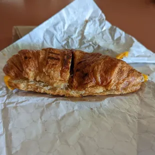 Sausage egg and cheese croissant