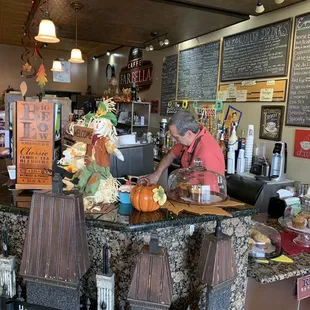 Caffe bar area. Classic.