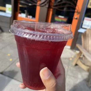 Blueberry hibiscus ice tea