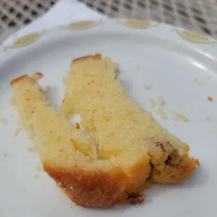 a piece of cake on a plate