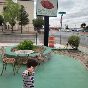 a young boy on a skateboard