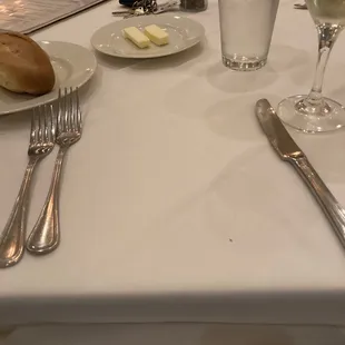 a table set for a meal