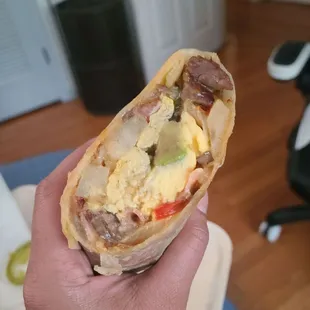 Breakfast burrito, so yummy!!!